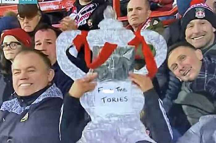 BBC cameras forced to cut away from X-rated message in Wrexham crowd during FA Cup game vs Sheffield United