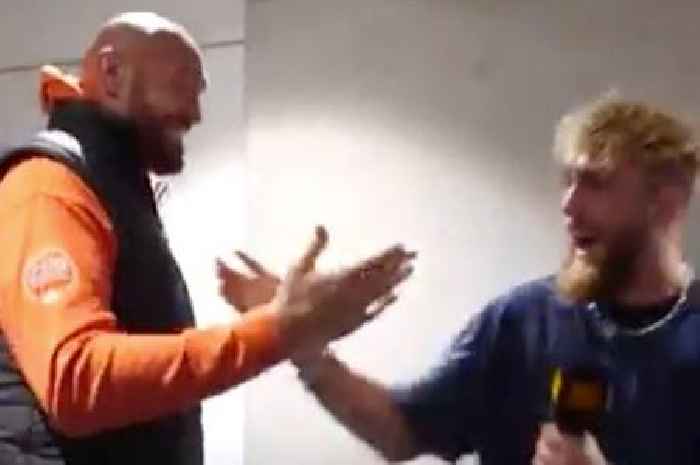 Tyson Fury gatecrashed Jake Paul's interview and scared him half to death