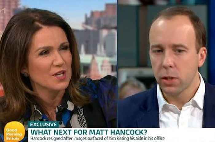 Matt Hancock left fumbling for words as Susanna Reid questions him 'forensically'