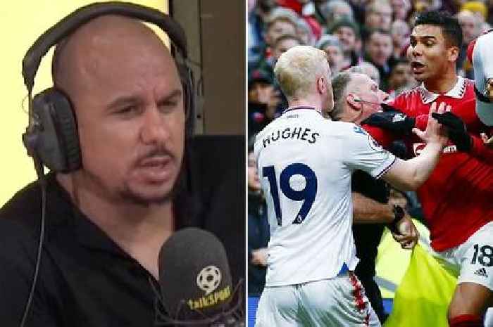 Gabby Agbonlahor wants Casemiro 'arrested' and disciplined by Man Utd for red card