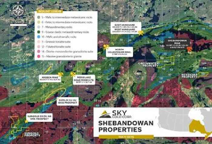 Sky Gold Corp. Acquires Three Nickel-Copper-Cobalt-Platinum Group Element Properties in The Shebandowan Greenstone Belt, Northwestern Ontario