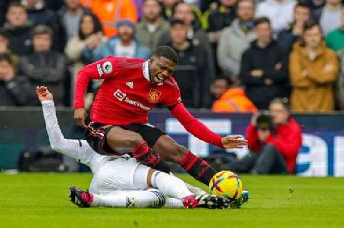 Man Utd fans demand red card as Leeds star cuts down Tyrell Malacia after six minutes