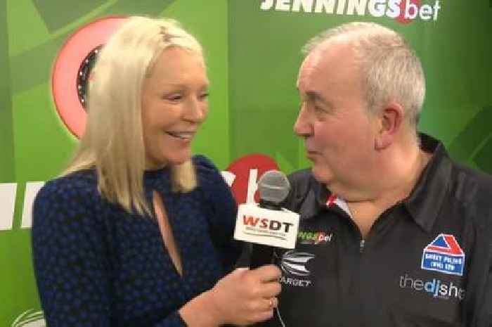 Phil Taylor says darts fans sing at him in Asda - but Helen Chamberlain isn't convinced