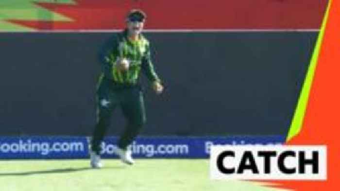 Pakistan's Amin's composed catch on boundary removes Verma