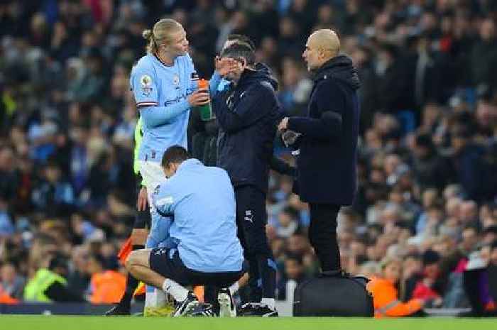 Pep Guardiola provides Erling Haaland injury update ahead of Man City vs Arsenal title clash