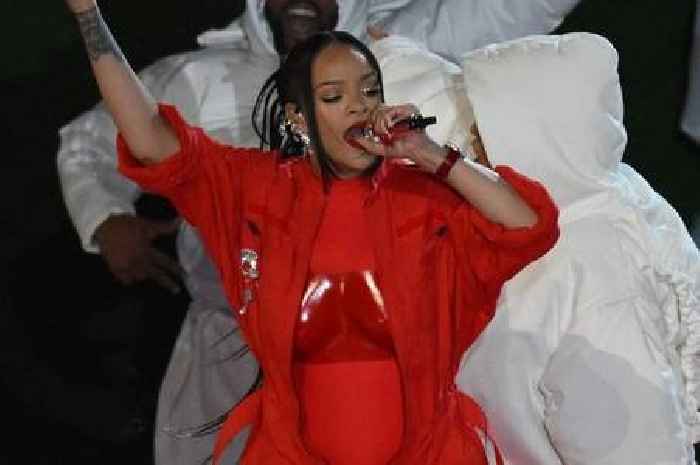 Rihanna announces pregnancy during Super Bowl halftime show after dropping major hints to fans