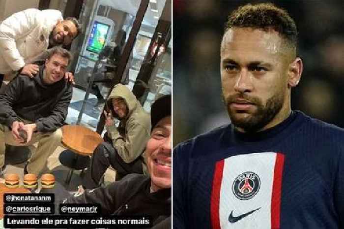 Neymar spotted in McDonalds after £9K poker tournament despite warning from Kylian Mbappe