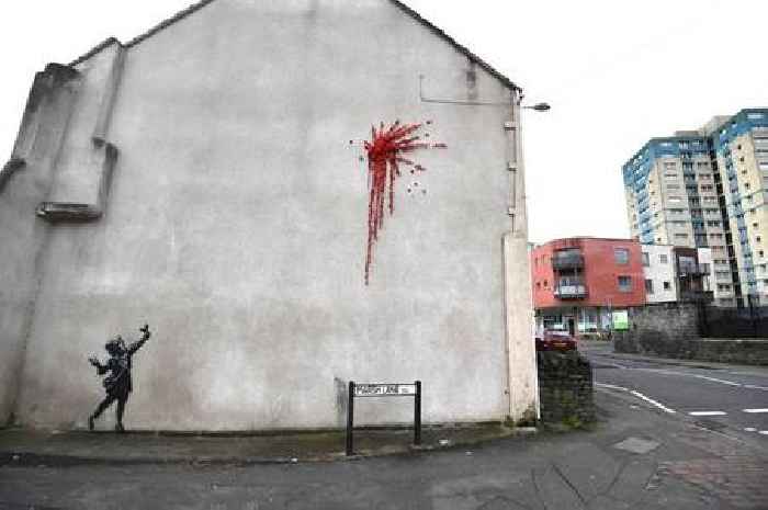 Sad state of Banksy's Bristol 'Valentine' mural pictured three years on