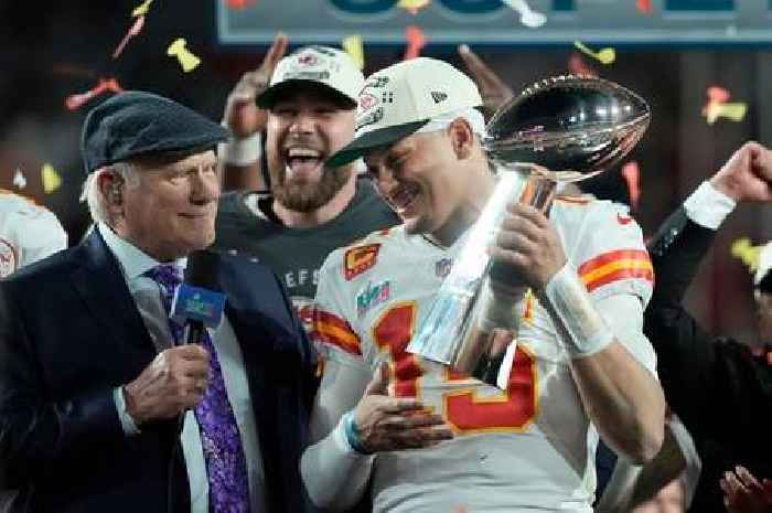 Patrick Mahomes appears to give Super Bowl trophy to fan - but forgets to take it back