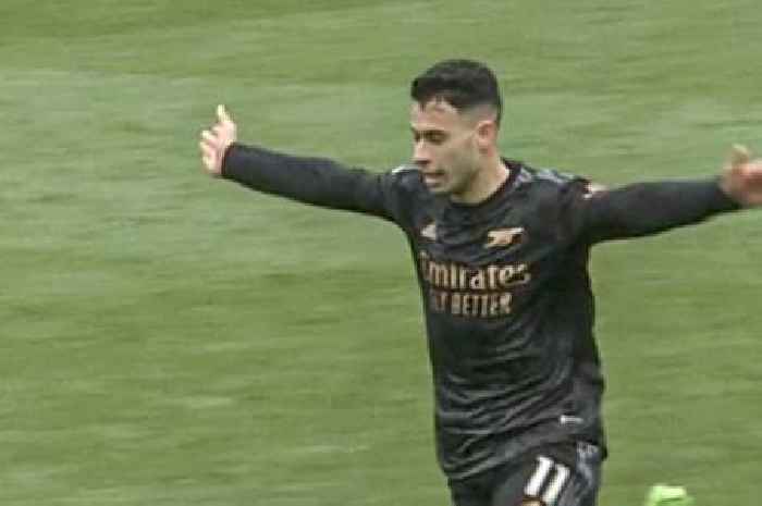 Gabriel Martinelli celebrates goal before he's even scored with fans 'left in tears'