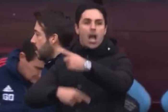 Mikel Arteta spotted mocking referee before Arsenal's late heroics as fans predict ban