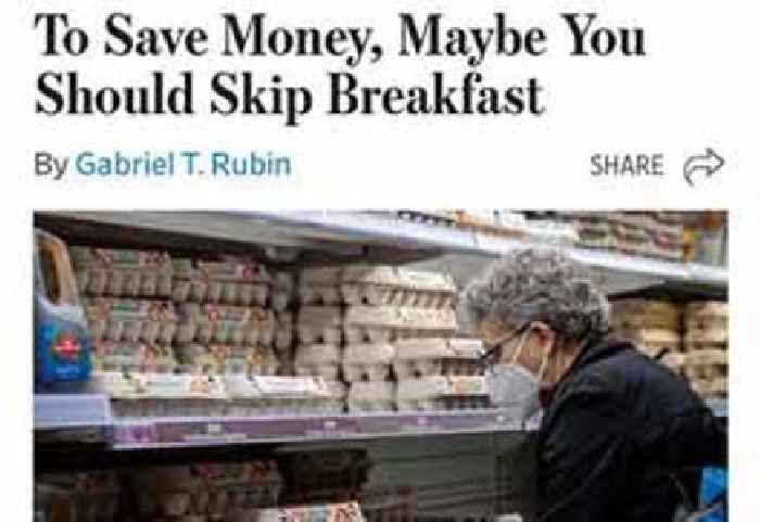 The Wall Street Journal Has a New Money-Saving Hack: Don't Eat