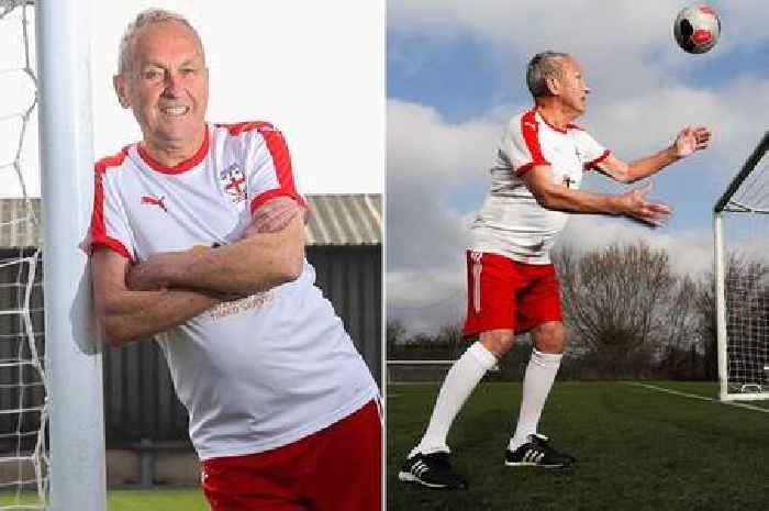 Britain's oldest international footballer missed his Arsenal trial as he had no boots