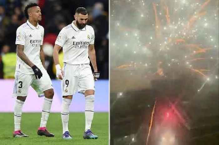 Cheeky Liverpool fans blast fireworks outside Real Madrid hotel at 2am before crunch tie
