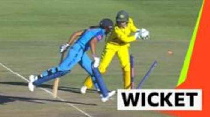 'So unlucky!' Kaur run out after bat gets stuck in turf