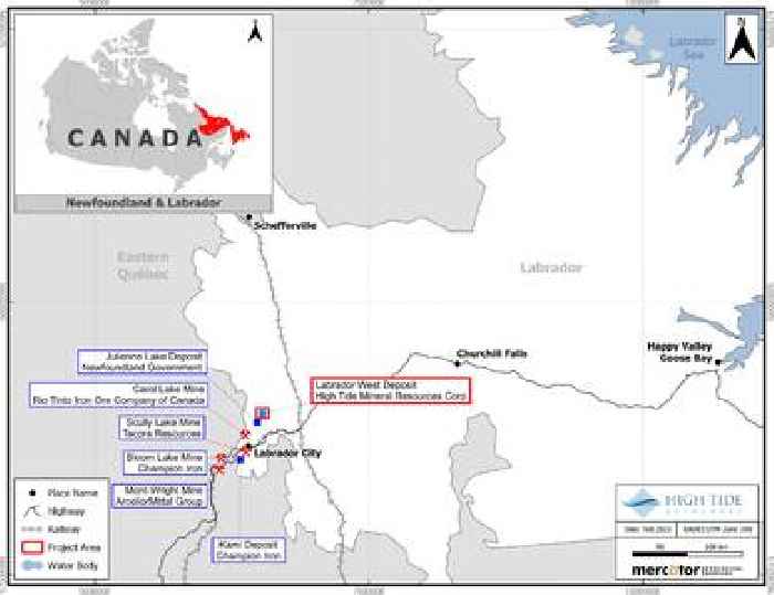 High Tide Resources Announces Maiden Mineral Resource Estimate at its Labrador West Iron Project
