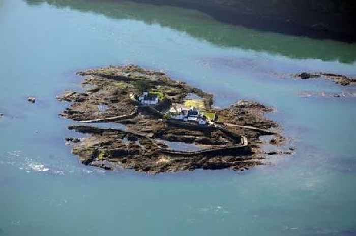 The 'fantasy island' seen by motorists travelling across the Menai Strait