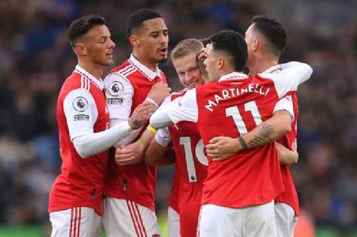 Arsenal next five Premier League fixtures compared to Man City and Man Utd after Leicester win