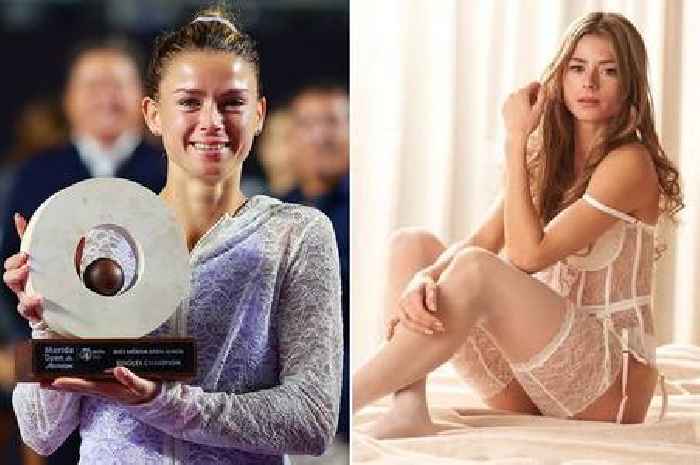 Tennis star who is also lingerie model wins first title in two years and admits 'surprise'