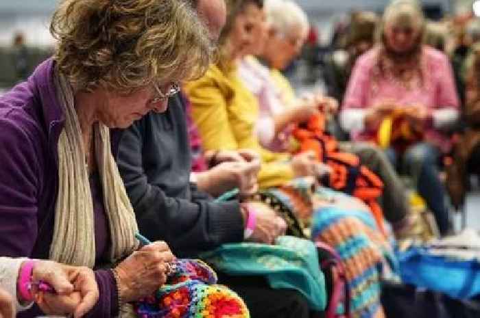 Hundreds of crochet fans descend on Derby Arena to set world record