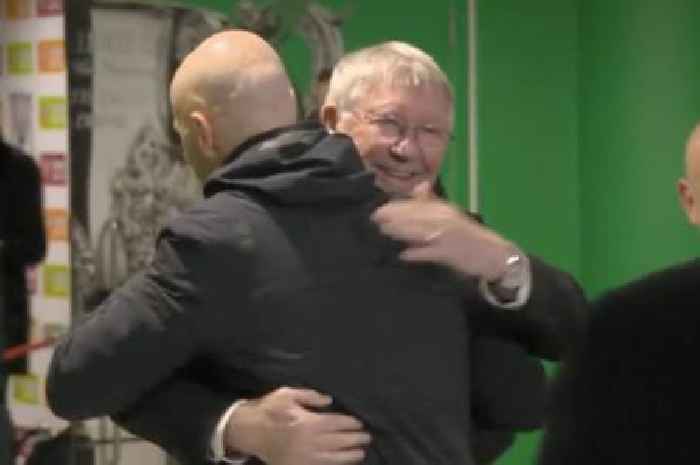 What Sir Alex Ferguson told Erik ten Hag in beaming Manchester United embrace after League Cup final victory
