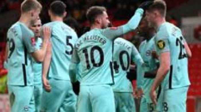 Brighton edge Stoke to reach FA Cup quarter-finals