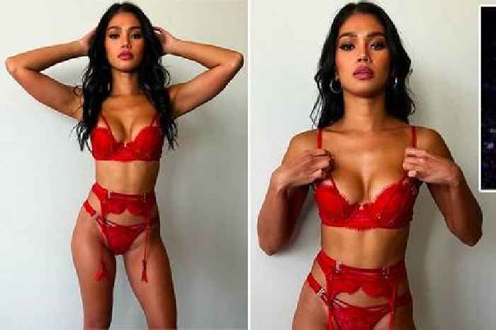 Stunning UFC ring girl told she is 'absolute perfection' in raunchy red lingerie