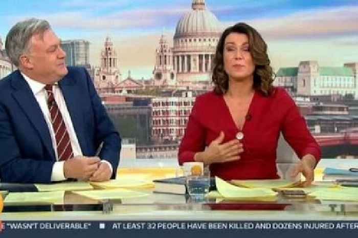 Susanna Reid forced to cover up in wardrobe malfunction on ITV Good Morning Britain