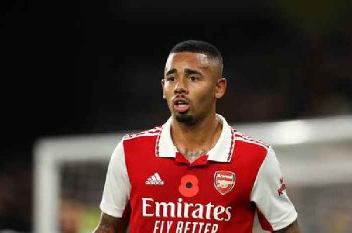 Gabriel Jesus spotted during Arsenal's clash against Everton as injury return date set