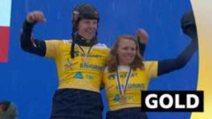 Brits Bankes and Nightingale win snowboard cross mixed team gold