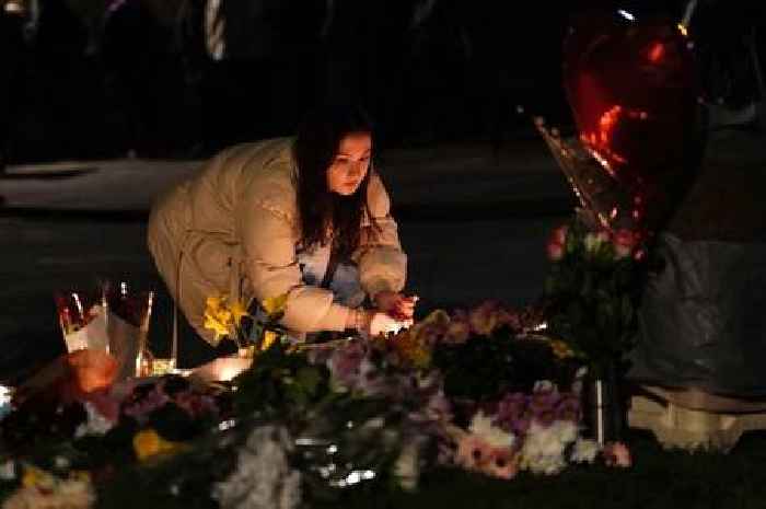 Pictures from the vigil held near to where remains have been found in the search for the two-month-old baby on Brighton