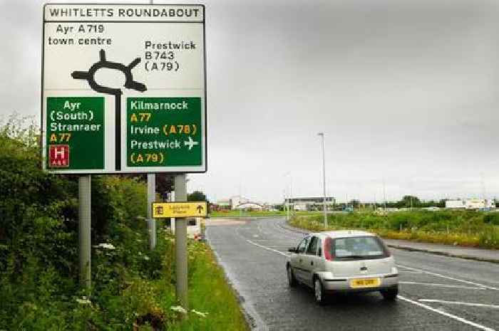 Woman, 56, charged after four cars crash near major Ayrshire roundabout