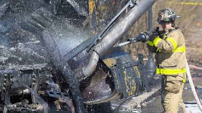 Fiery tanker crash kills driver, burns Maryland homes