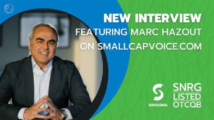 SusGlobal Energy Corp. CEO Discusses Strategic Board Expansion, Corporate Growth in Audio Interview with SmallCapVoice.com