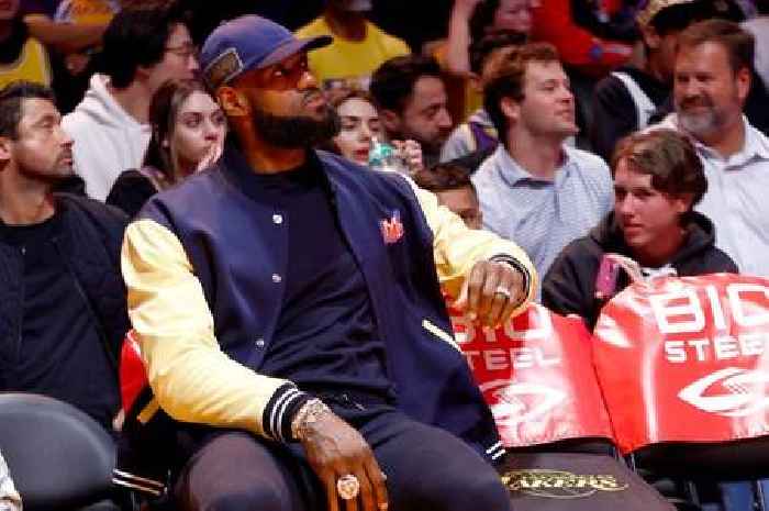 LeBron James stalked and trolled by guy in toga at his son's basketball game