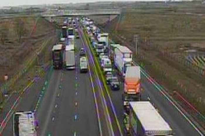 Live A14 traffic updates today as bus fire leaves lanes closed on eastbound carriageway