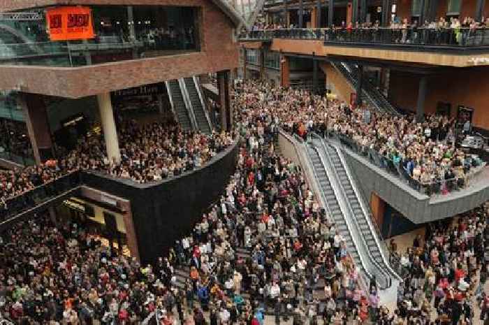 Bristol's Cabot Circus pictured on opening day with crowds and celebs