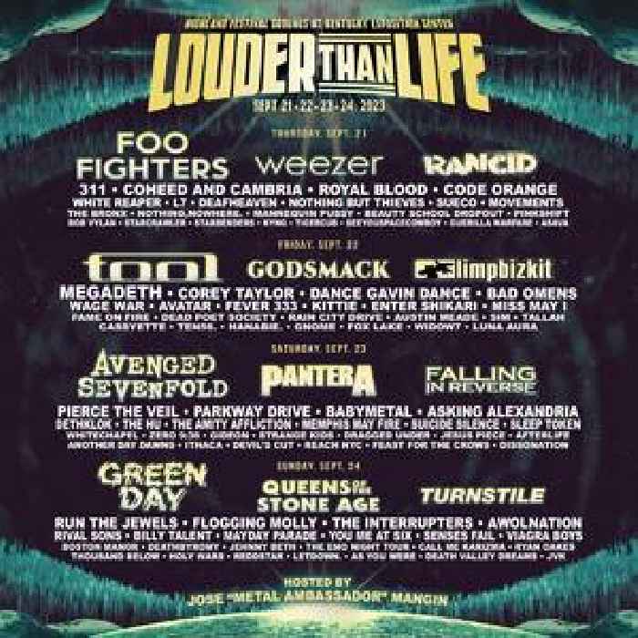 Foo Fighters, Green Day, Tool, & More Playing Louder Than Life 2023