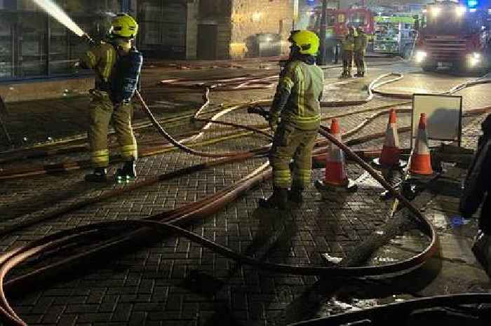 Mansfield town centre fire photos show dozens of firefighters battling blaze