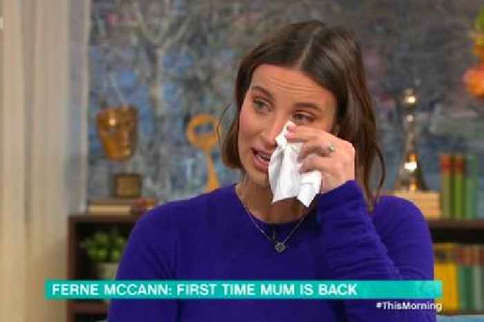 Ex The Only Way Is Essex star Ferne McCann breaks down in tears live on TV with grovelling apology for vile voice notes