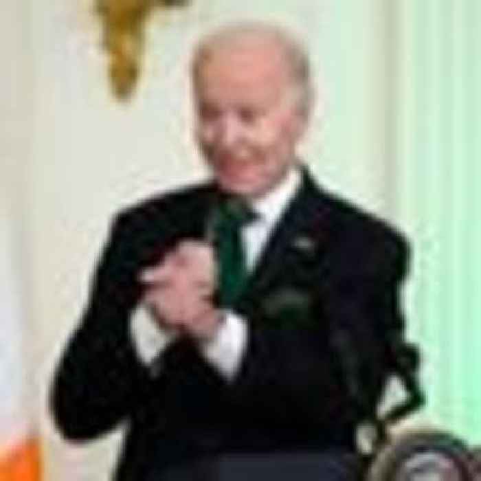 Joe Biden jokes that he's 'really not Irish' as he has 'never had a drink'