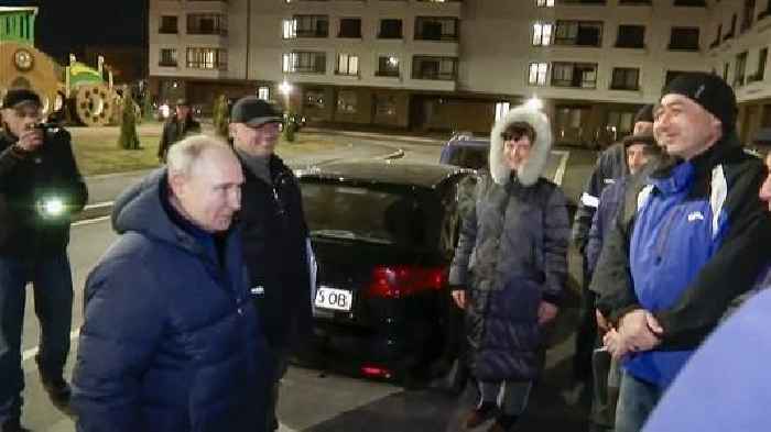 Vladimir Putin makes first trip to illegally-annexed Mariupol