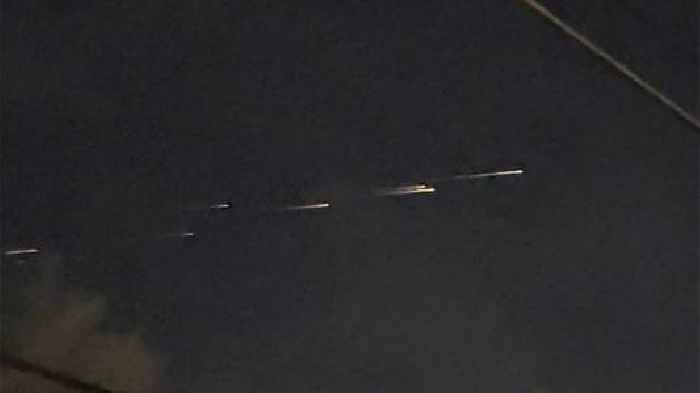 Streaks of light likely caused by falling satellite
