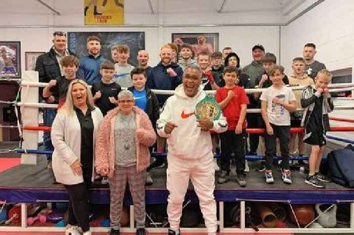 Boxing legend Michael Watson visits Bideford