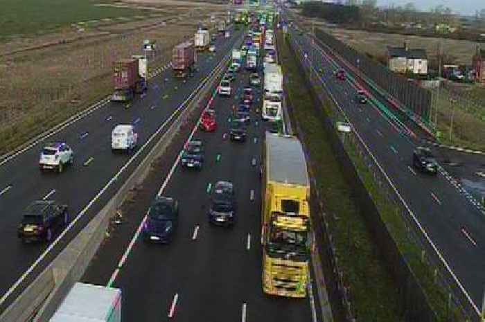 Live A14 traffic updates today as crash leaves two lanes closed