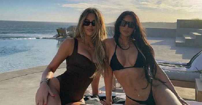 Fans Grossed Out After Khloé Kardashian Straddles Sister Kim In Skimpy Swimwear: 'Giving Siblings Or Dating' — See Photos