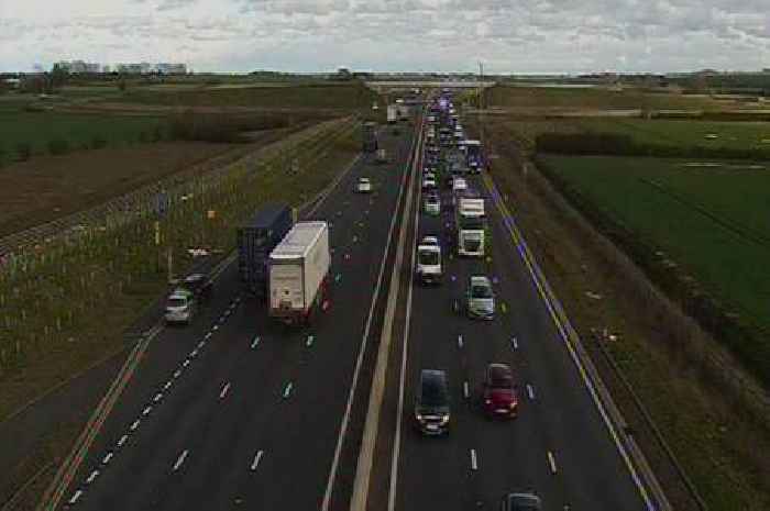 Live A14 traffic updates today as crash near Huntingdon leaves road 'partially blocked'