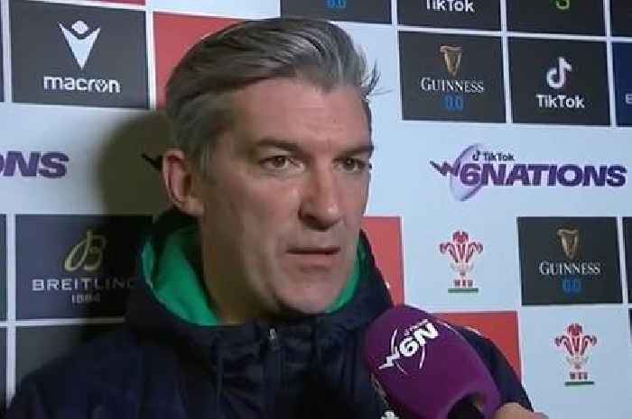 Ireland coach fights back tears in Six Nations press conference after being blown away by Wales