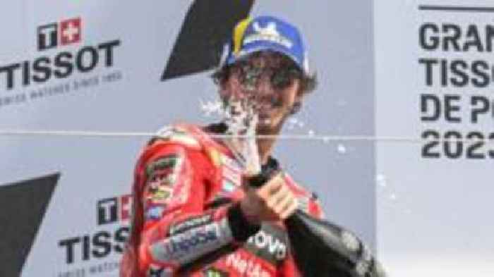 Champion Bagnaia wins first race of MotoGP season