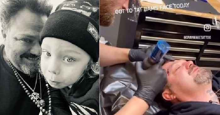 Bam Margera Gets Face Tattoo Of Son Phoenix's Name In Arabic As He Fights For Custody Against Estranged Wife Nicole Boyd